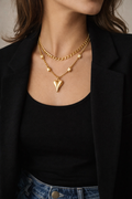 Luxe Link Heart Necklace