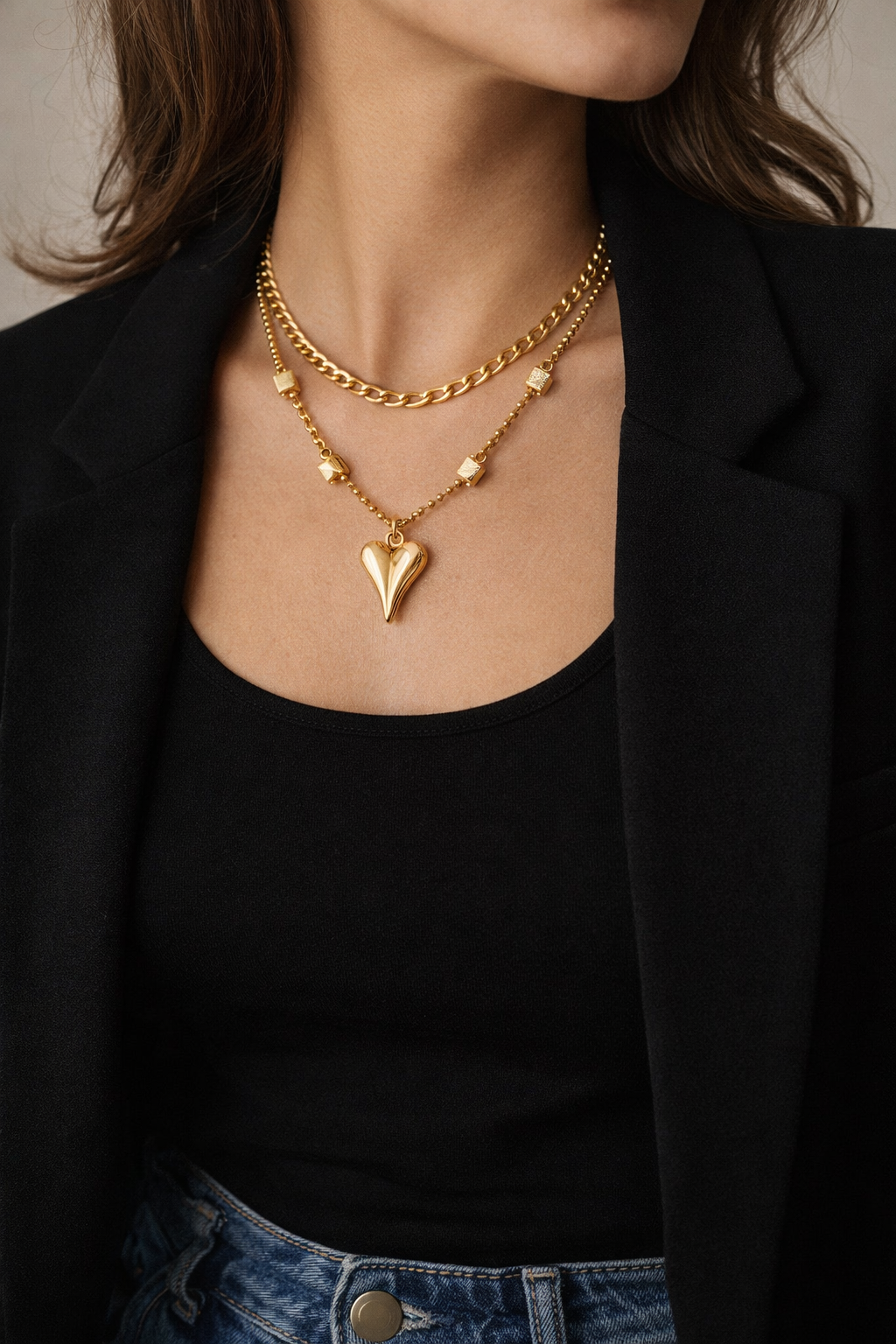 Luxe Link Heart Necklace