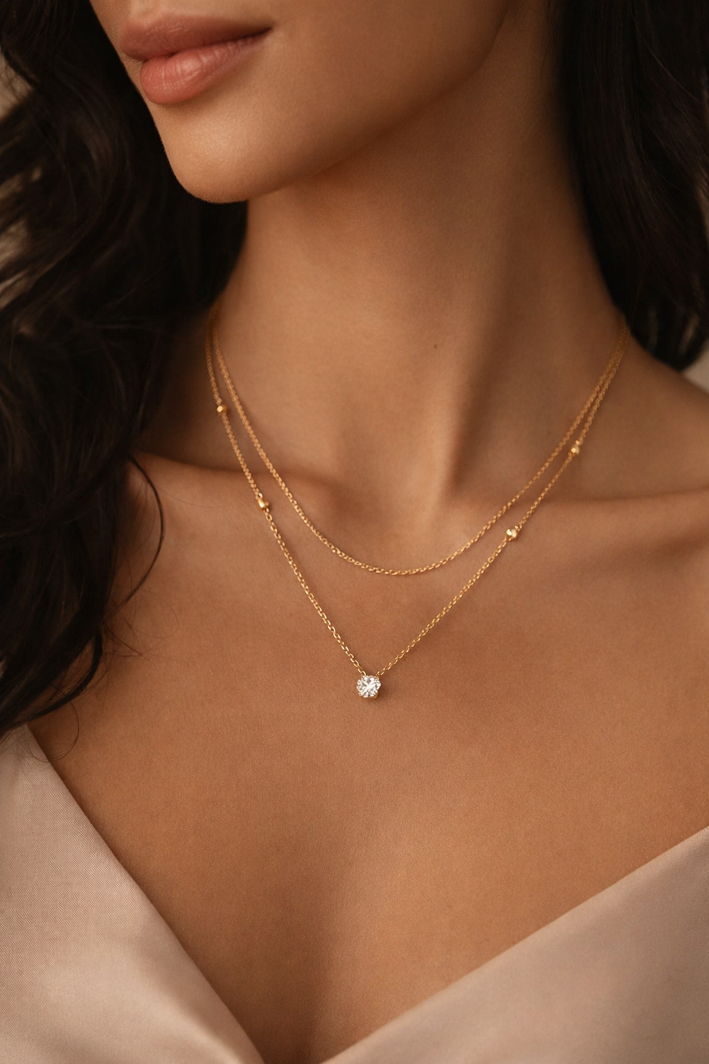 Celeste Diamond Layered Necklace