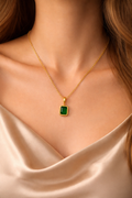 Emerald Radiance Pendant Necklace