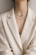 Minimal Silver Layered Necklace
