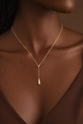 Gold Drop Pendant Necklace