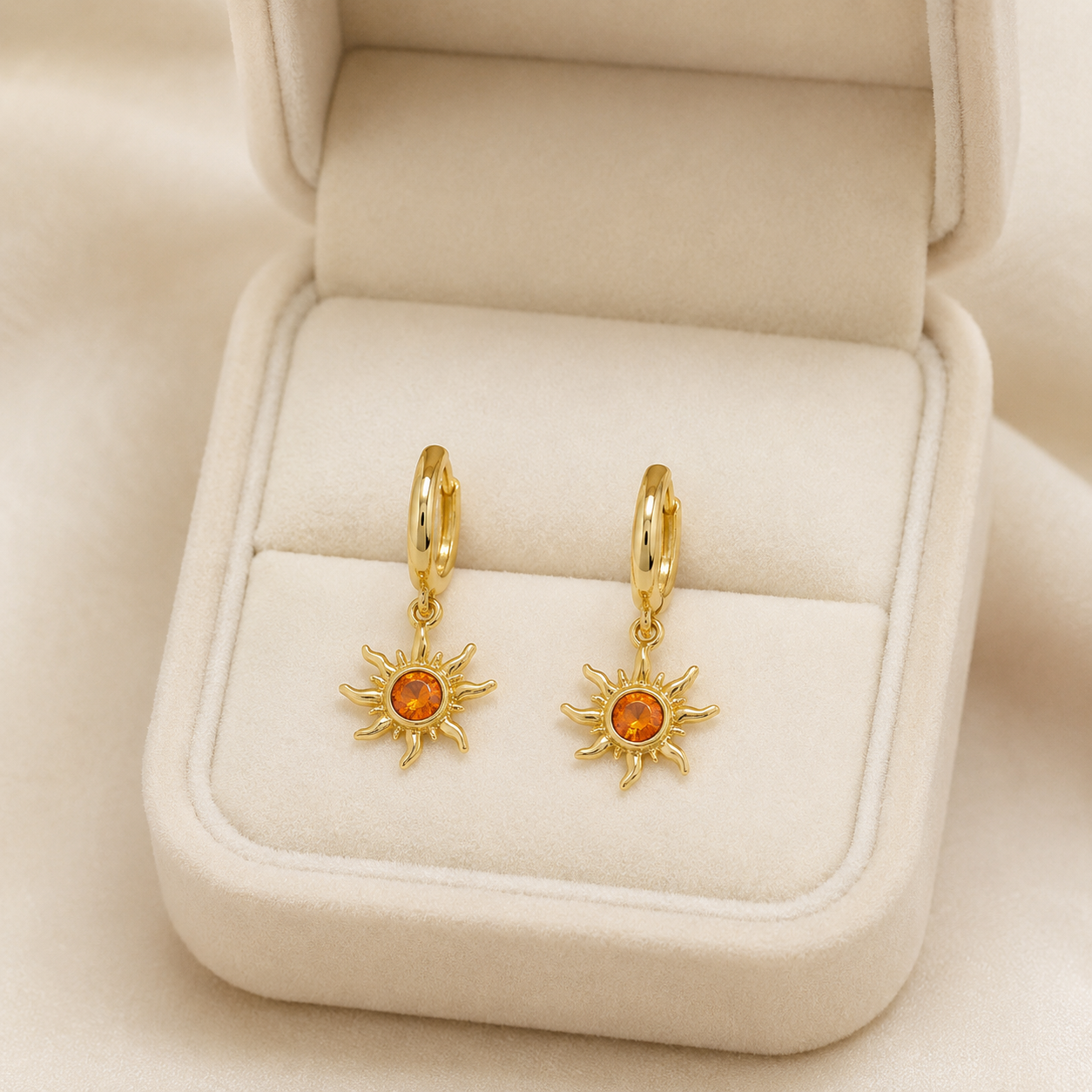 Soleil Charm Hoops