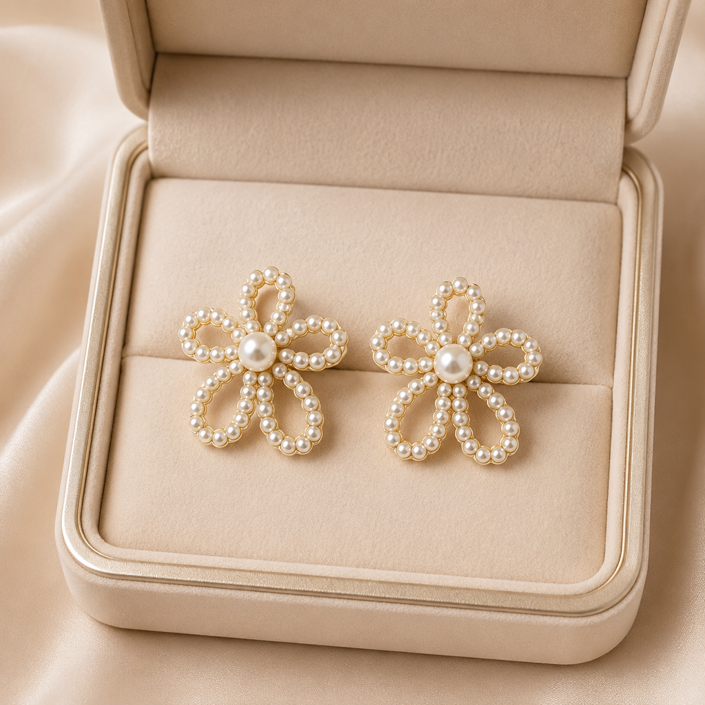 Pearl Daisy Stud
