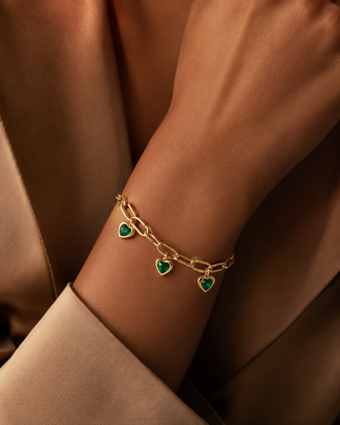 Green Heart Bracelet