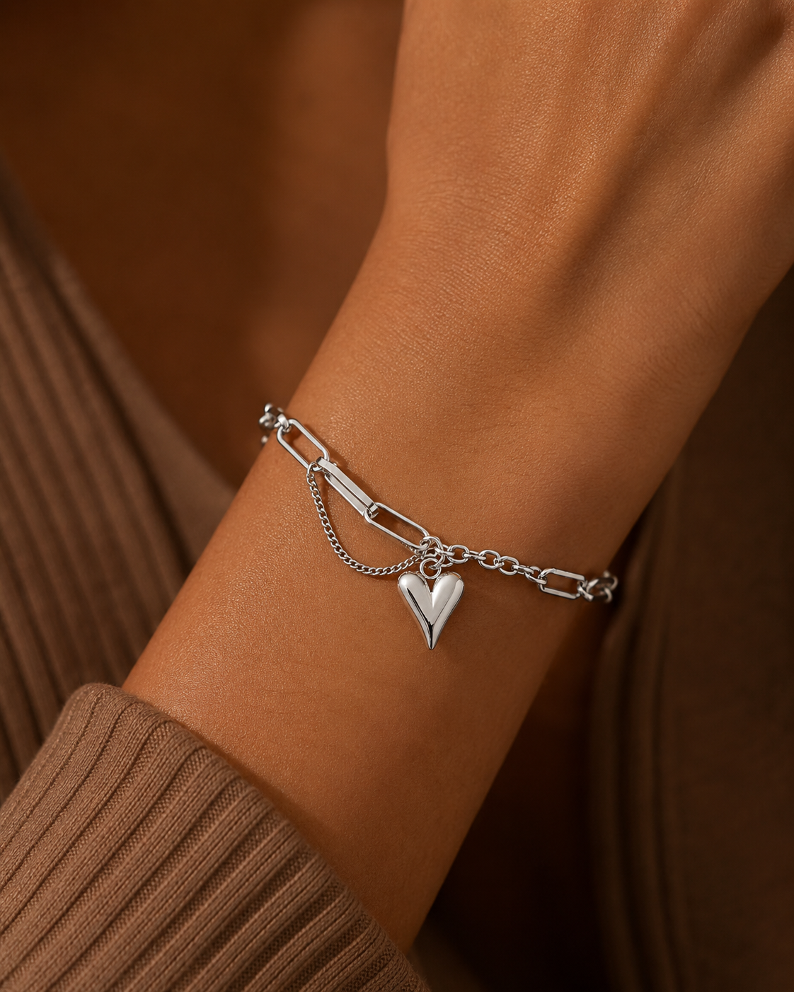 Silver Heart Bracelet
