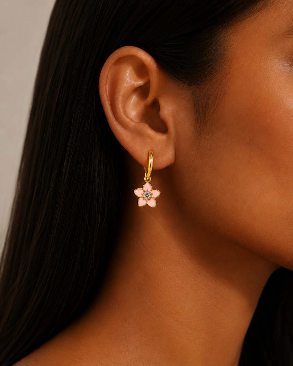 Blush Bloom Hoops
