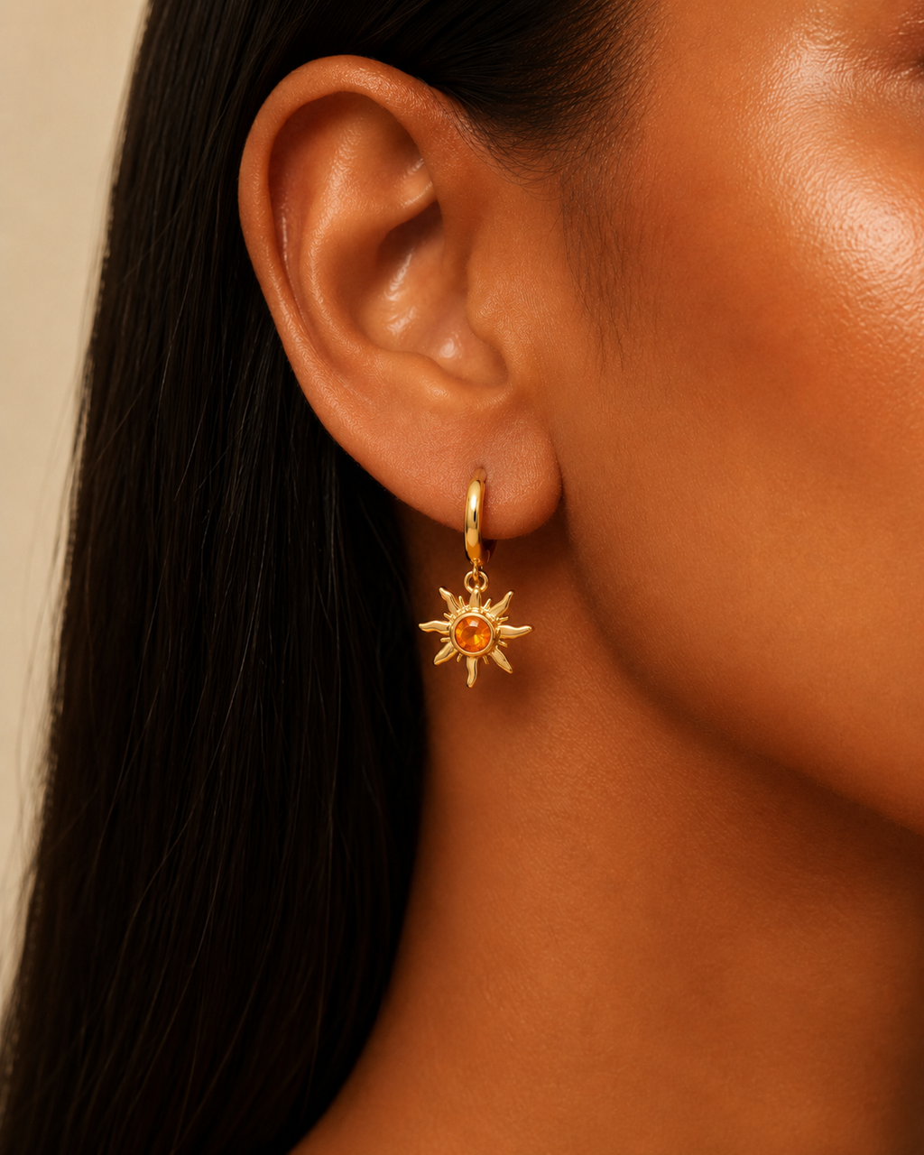 Soleil Charm Hoops