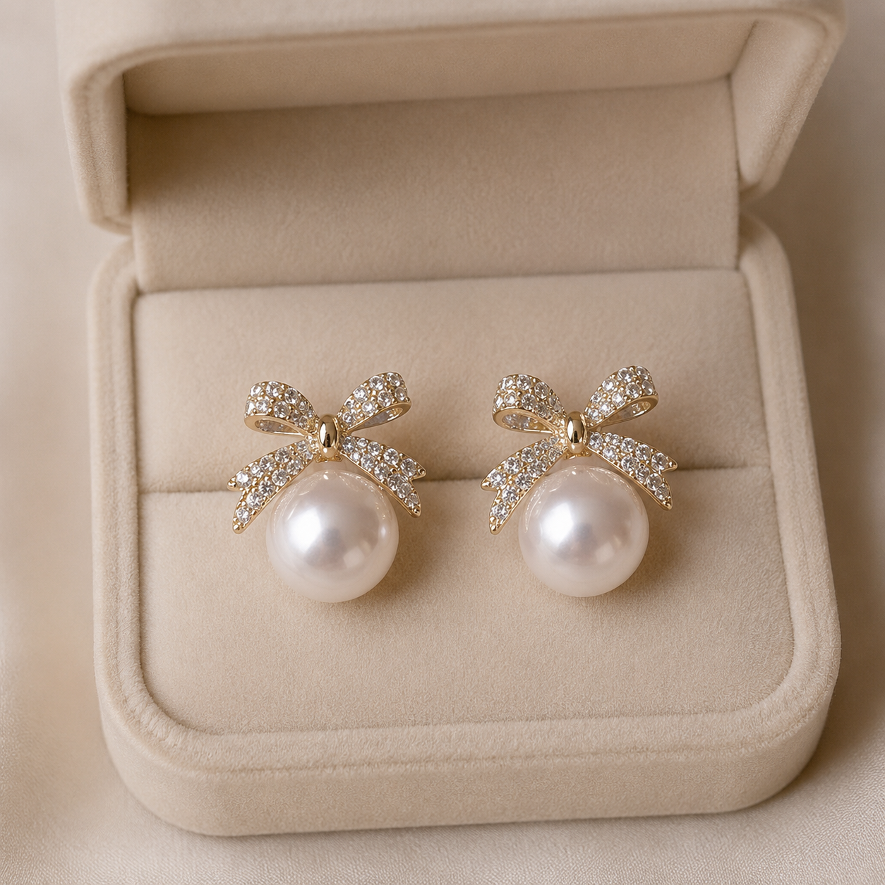 Bow Pearl Drops