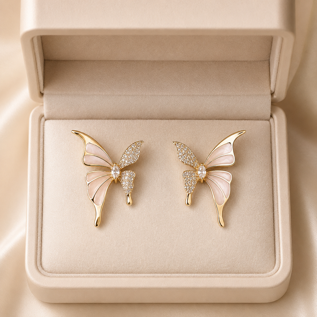 Blush Butterfly Earrings