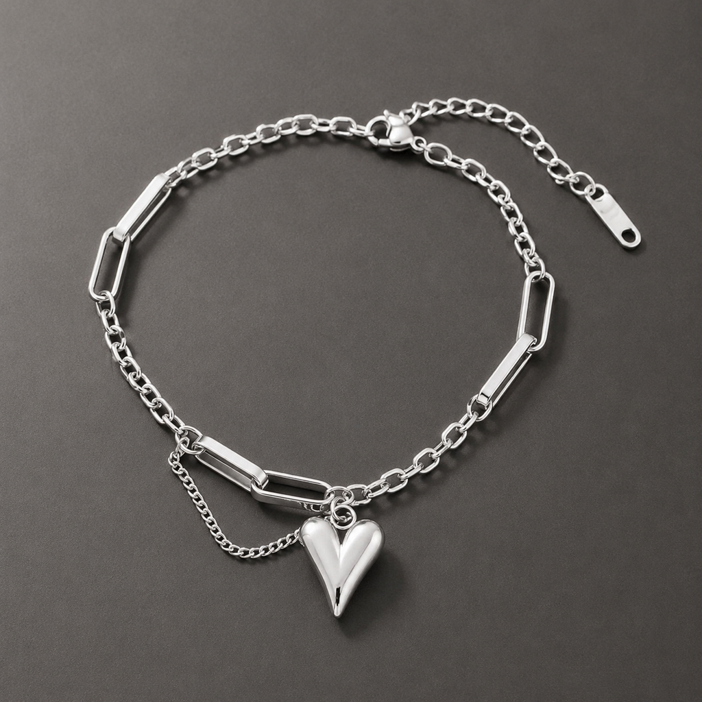 Silver Heart Bracelet