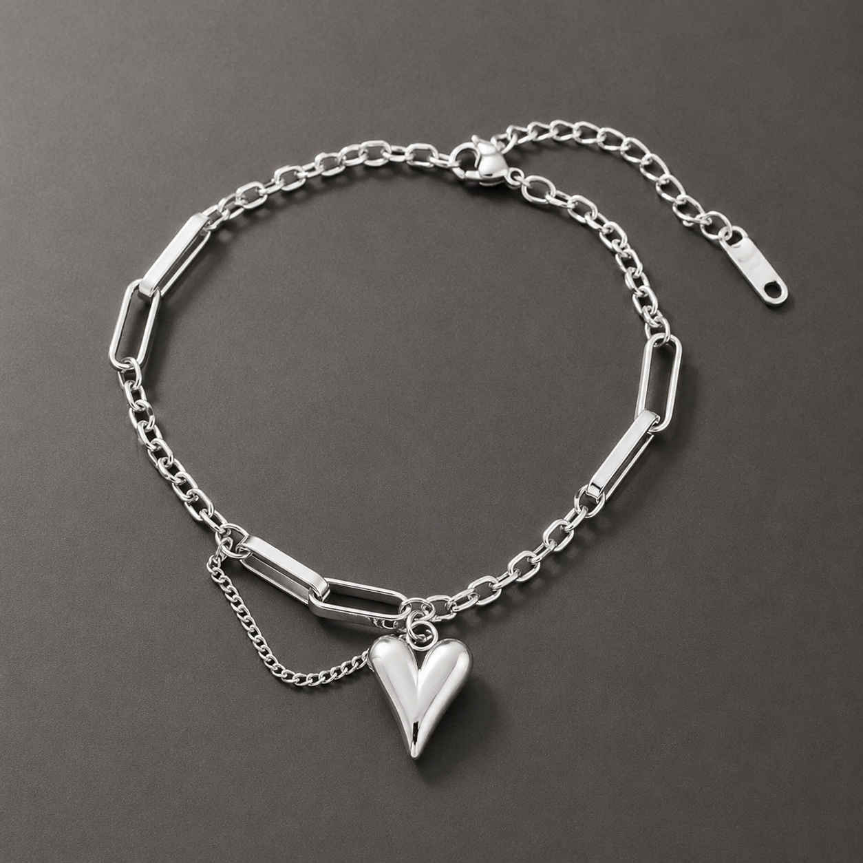 Silver Heart Bracelet