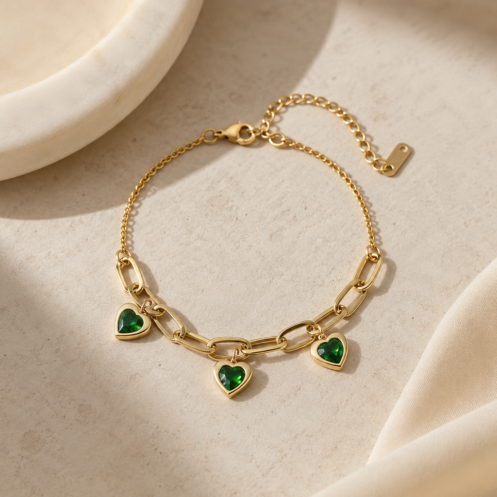 Green Heart Bracelet